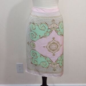 Betty Barclay Scarf Print Pink Skirt, Size 12